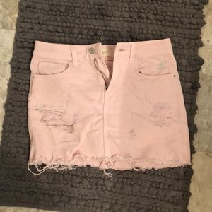 Pac Sun pink denim mini skirt